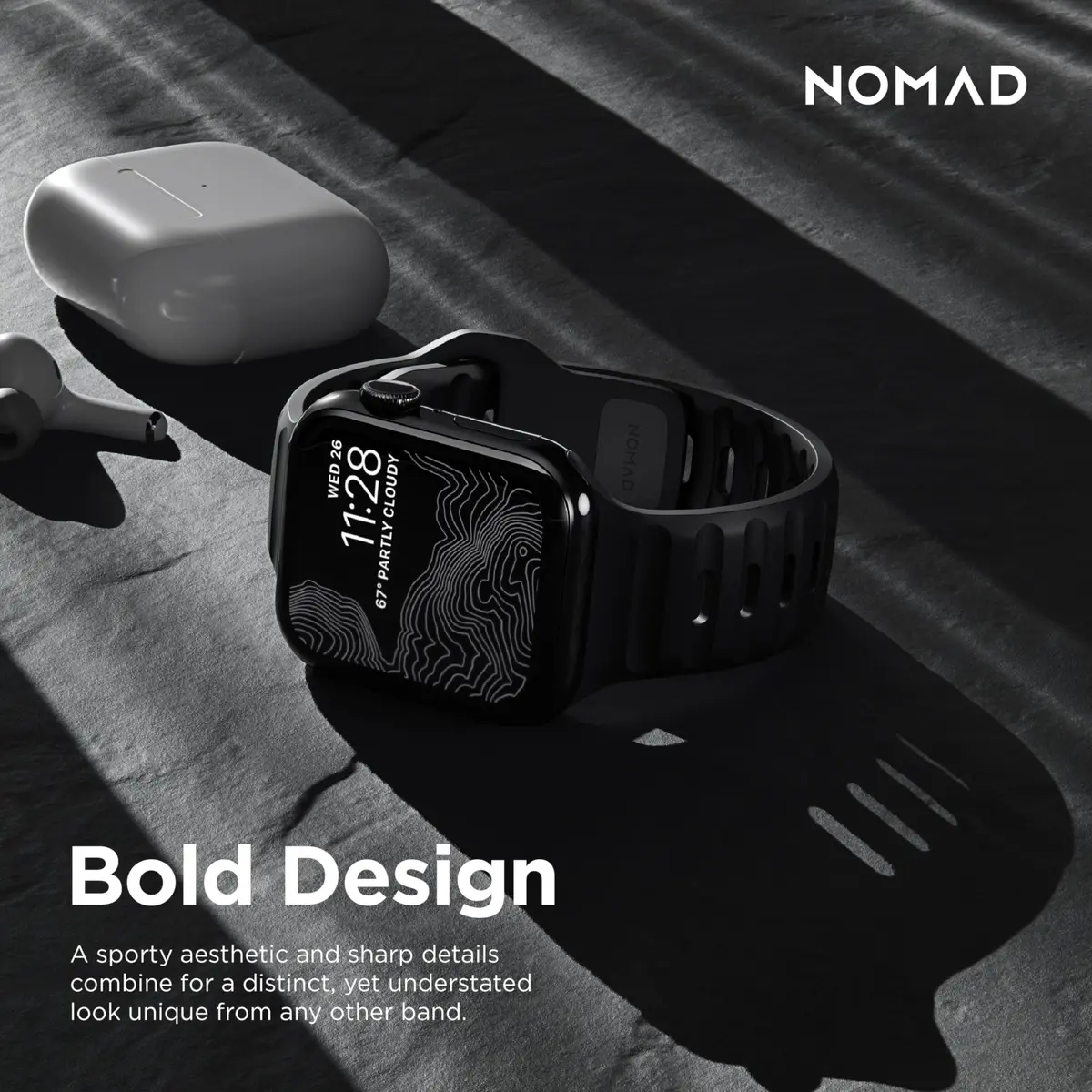 NOMAD Sport Band - 45mm | Black Apple Watch Ultra 2 Band, Athletic & Waterproof - view 6