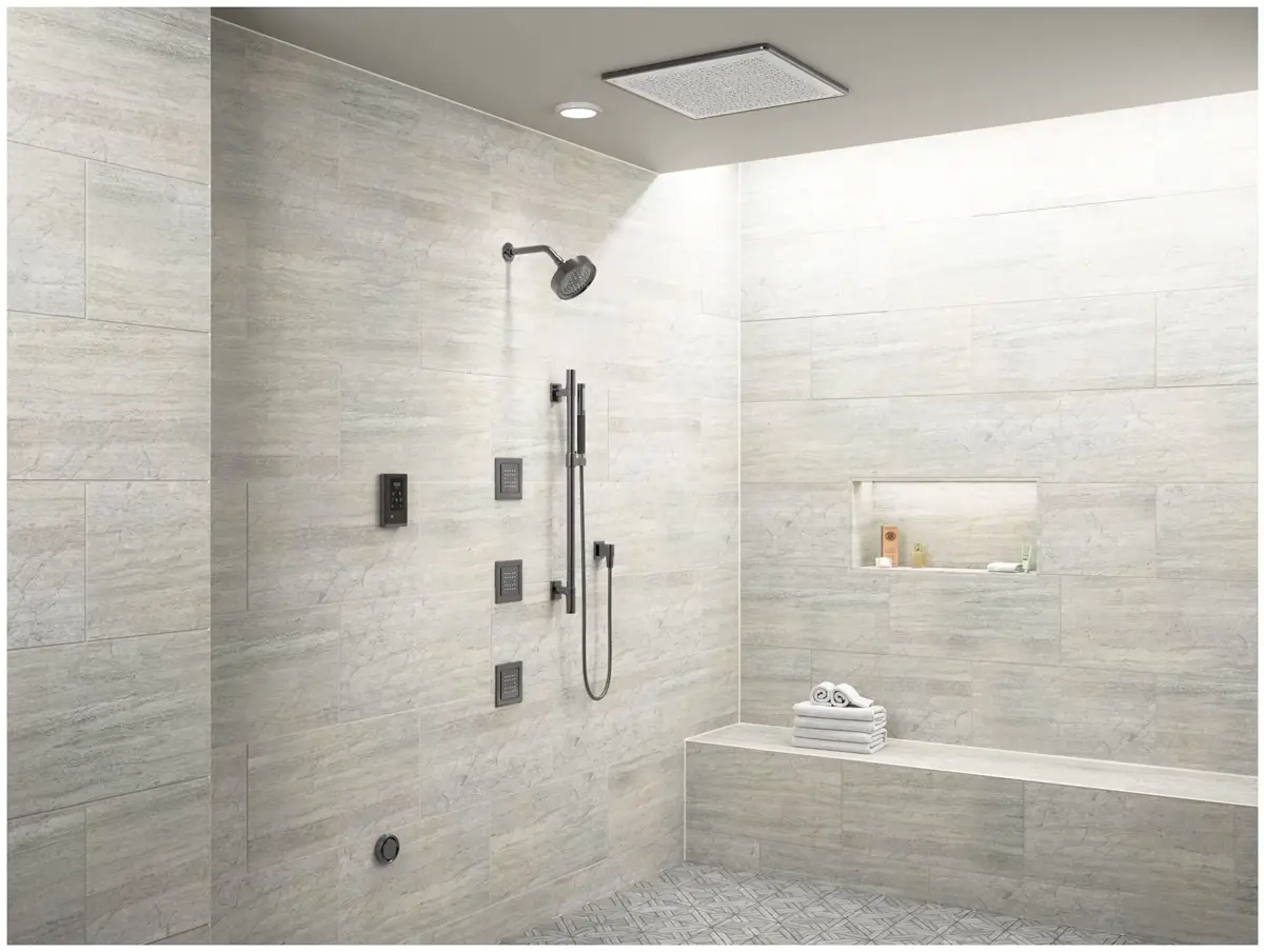Kohler MasterShower Shower Arm and Flange 7.5-inch (19 cm) with Vibrant Brushed Moderne Brass Finish | Solid Brass Construction - view 6