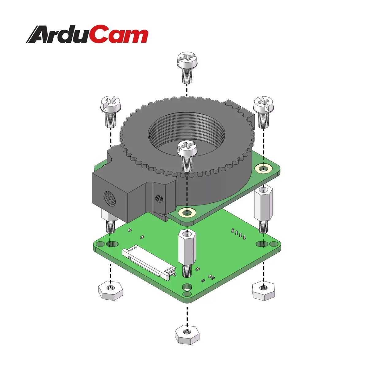 Arducam CSI to USB UVC Camera Adapter Board for Raspberry Pi HQ Camera, 12.3MP IMX477 Camera Board | UVC-compliant webcam adapter with audio, supports Raspberry Pi HQ Camera - view 3