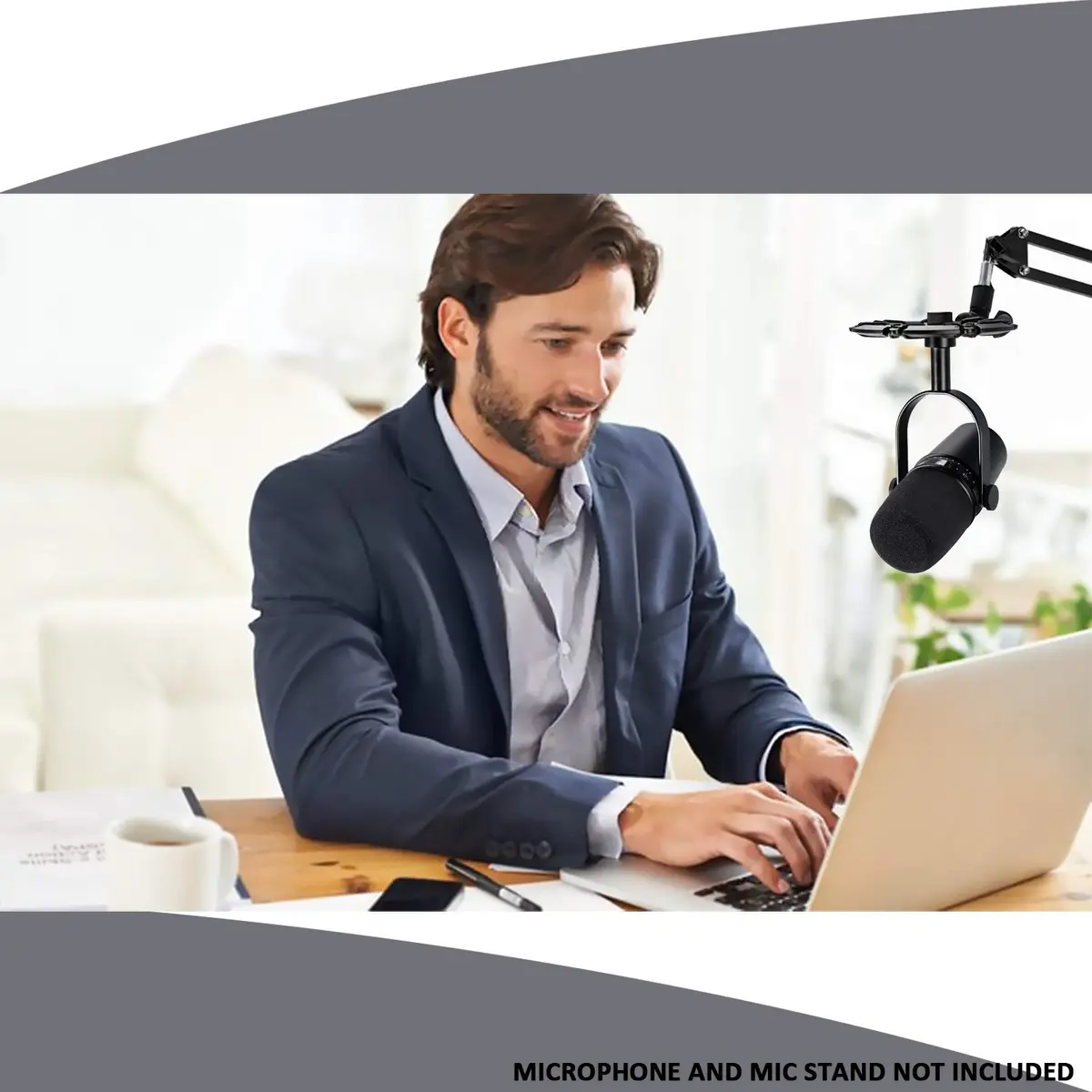 YOUSHARES MV7 Shock Mount with Pop Filter | Vibration & Noise Isolation for Microphones (70-120 chars) - view 7