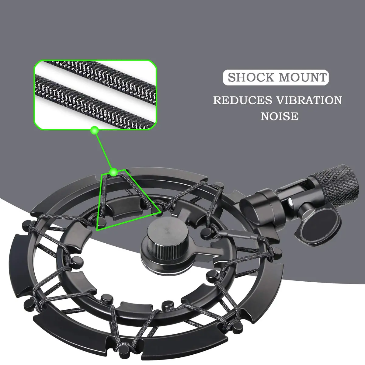 YOUSHARES MV7 Shock Mount with Pop Filter | Vibration & Noise Isolation for Microphones (70-120 chars) - view 4