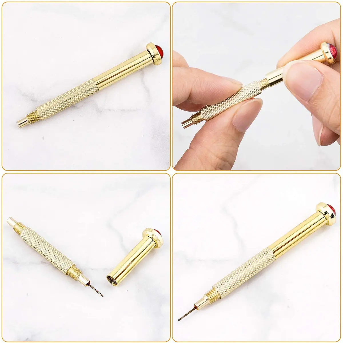PAGOW 71PCS Dangle Nail Art Charms Kit with Hand Drill & Jump Rings | Nail Piercing Tool for Acrylic, Gel & Decorations - view 4