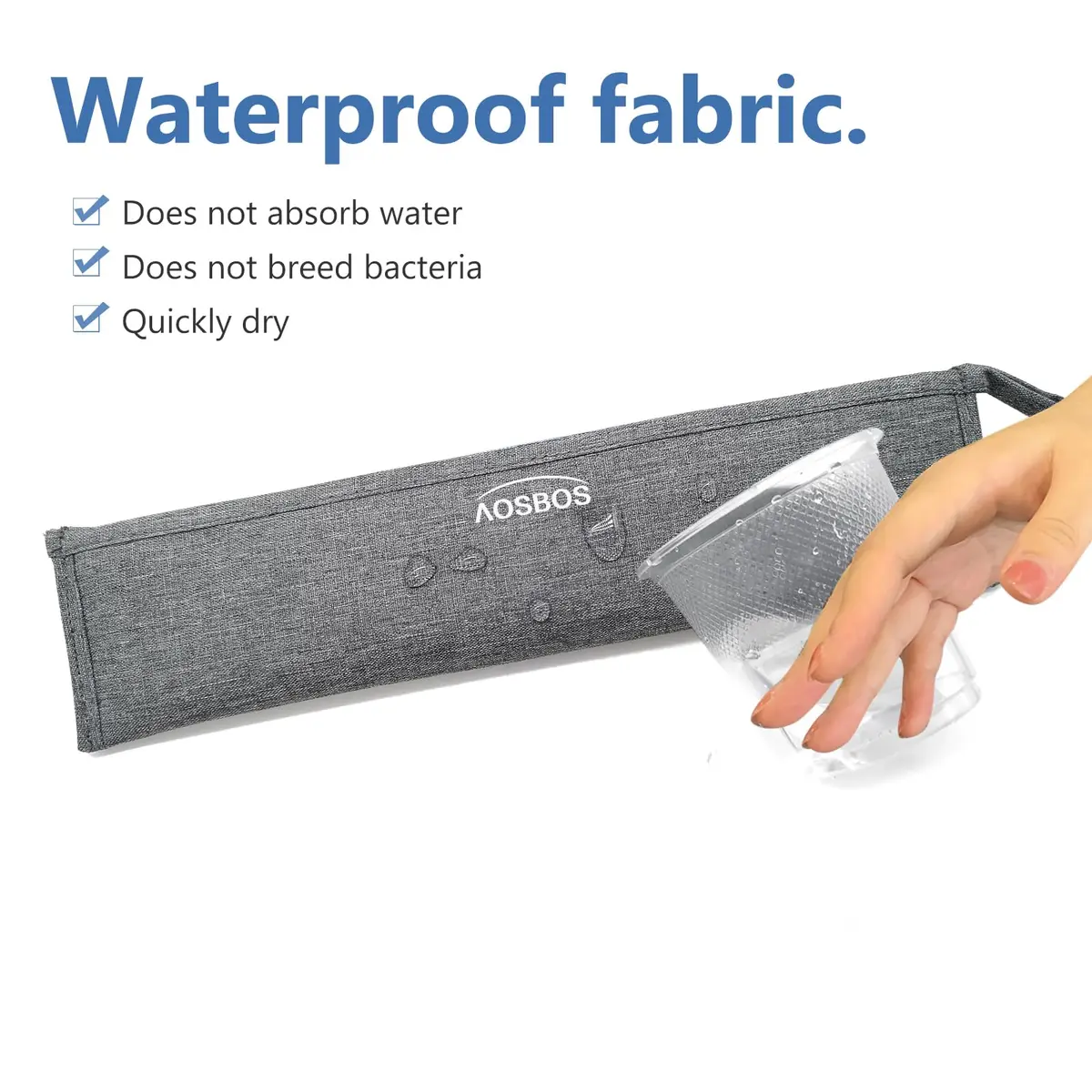 Aosbos Chopsticks Carrying Case Reusable Pouch | Portable Flatware Bag for Travel & Home - view 3