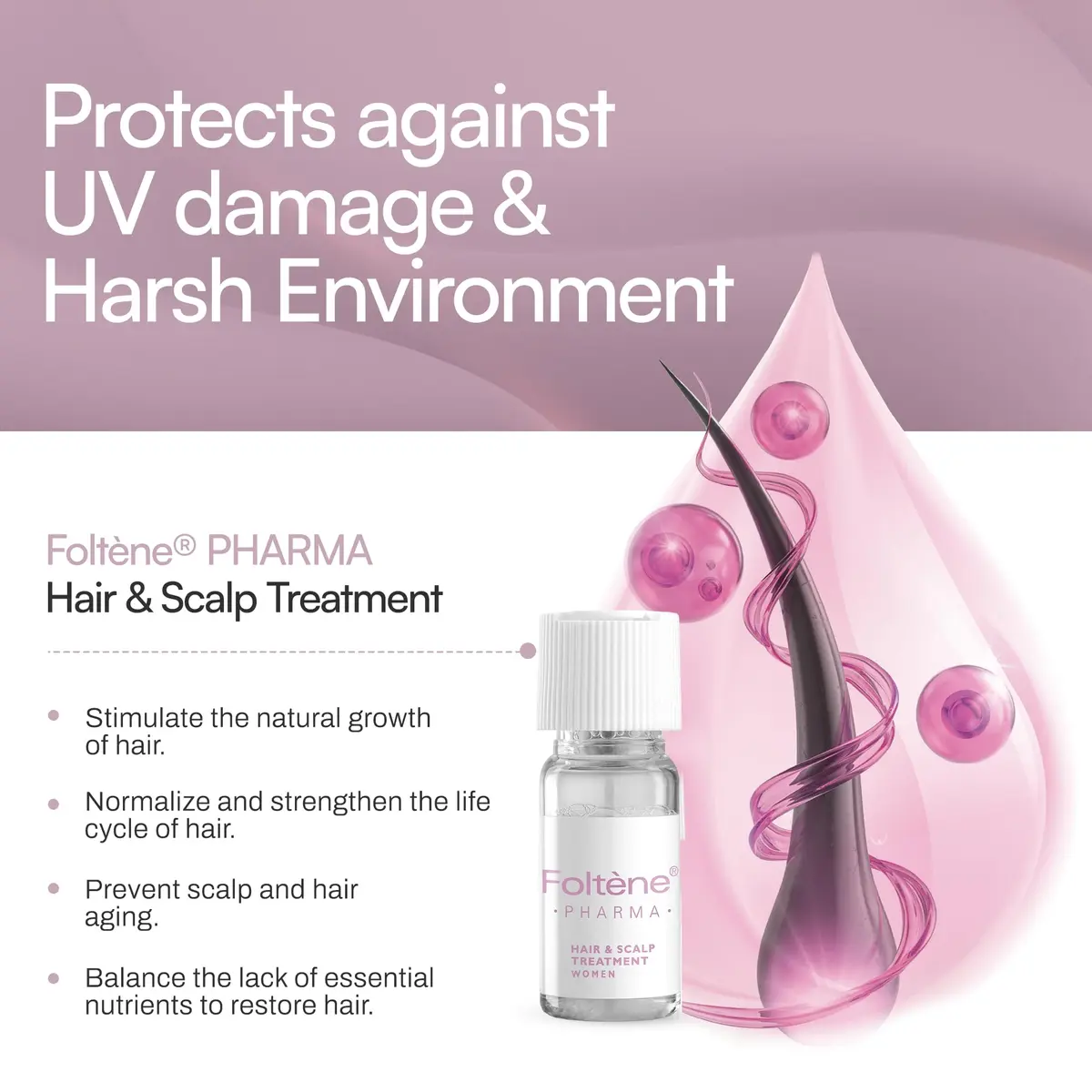 Foltene Hair Regrowth Serum, Tricalgoxyl, Anti-Thinning, 24 Vials | Nourishes & Strengthens Hair from Roots - view 3
