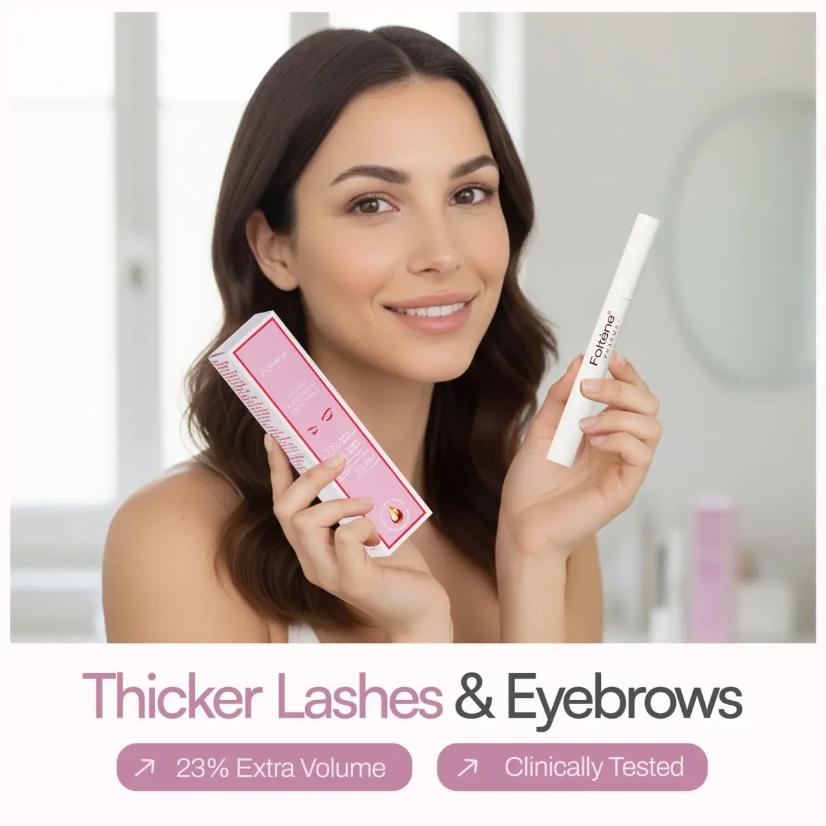 Foltene Eyelash & Eyebrow Treatment Serum 10ml (0.34 Fl Oz) | Stimulates Growth for Fuller, Longer Lashes & Brows - view 2
