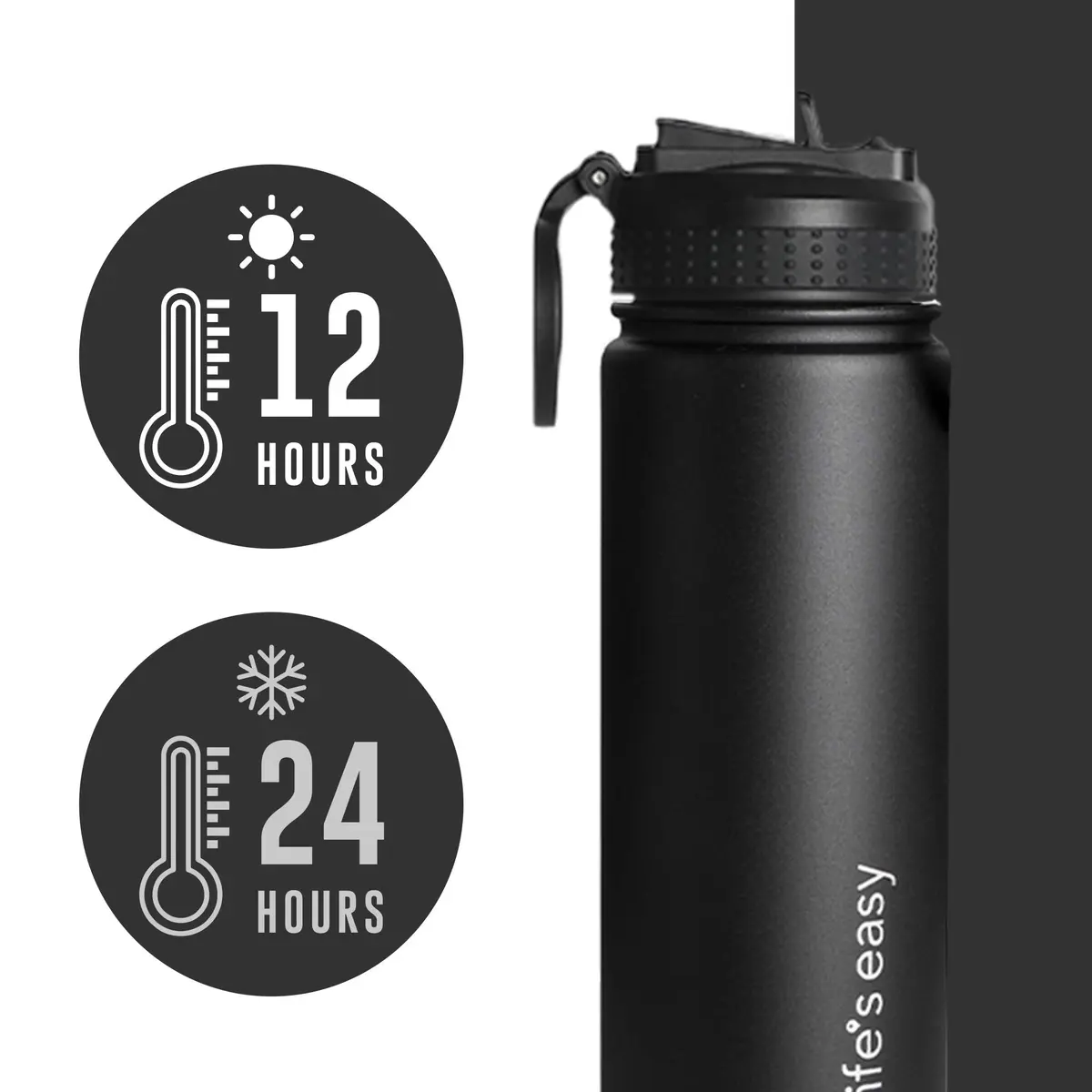 Life's Easy Stainless Steel Insulated Water Bottle - 18 oz | Hot & Cold Drinks - view 6