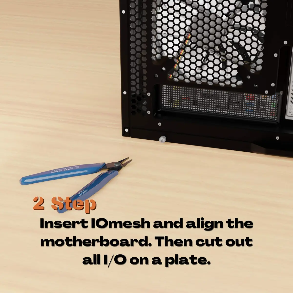 iomesh Black Universal IO Shield Plate | Custom PC Motherboard Backplate in 5 Min - view 5