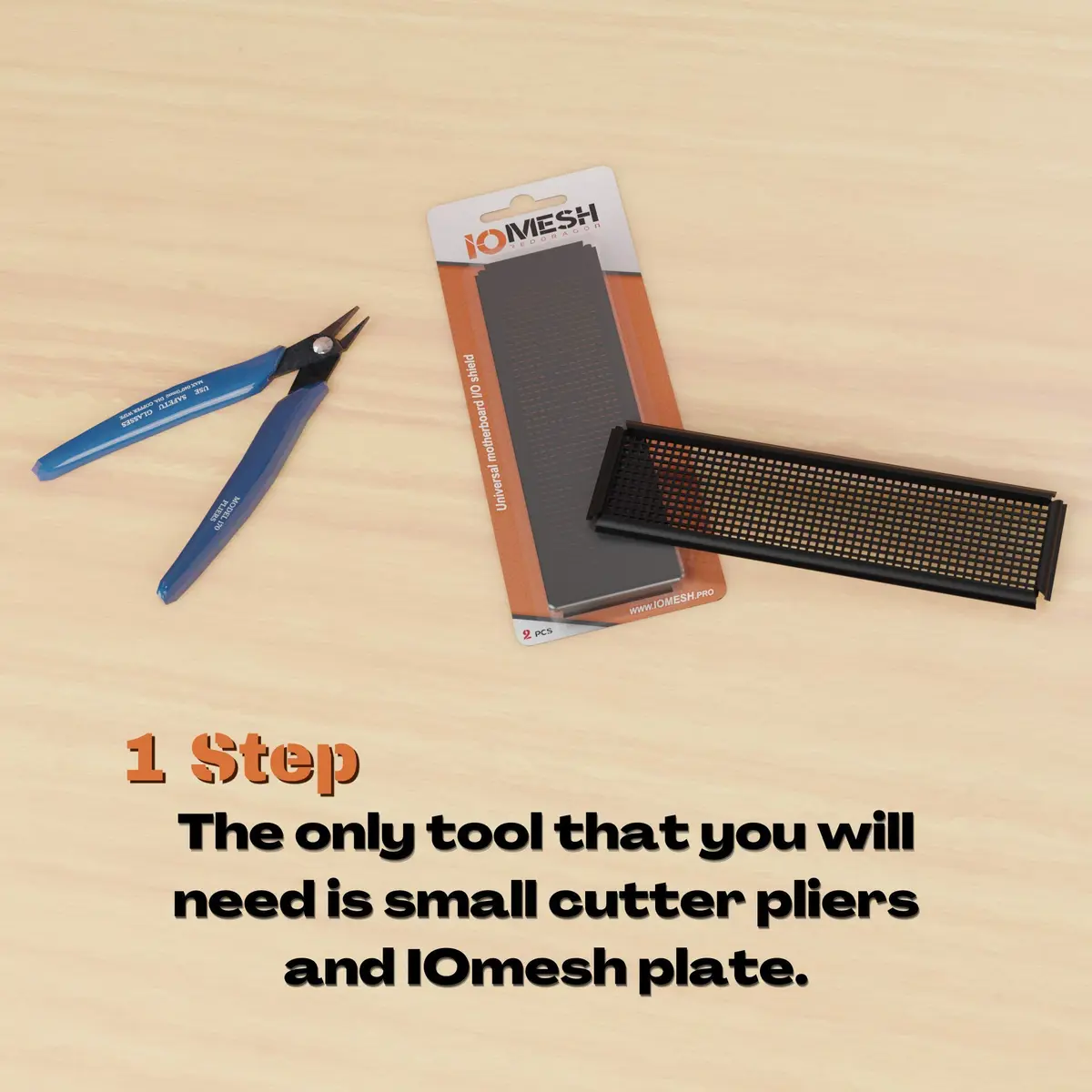 iomesh Black Universal IO Shield Plate | Custom PC Motherboard Backplate in 5 Min - view 4