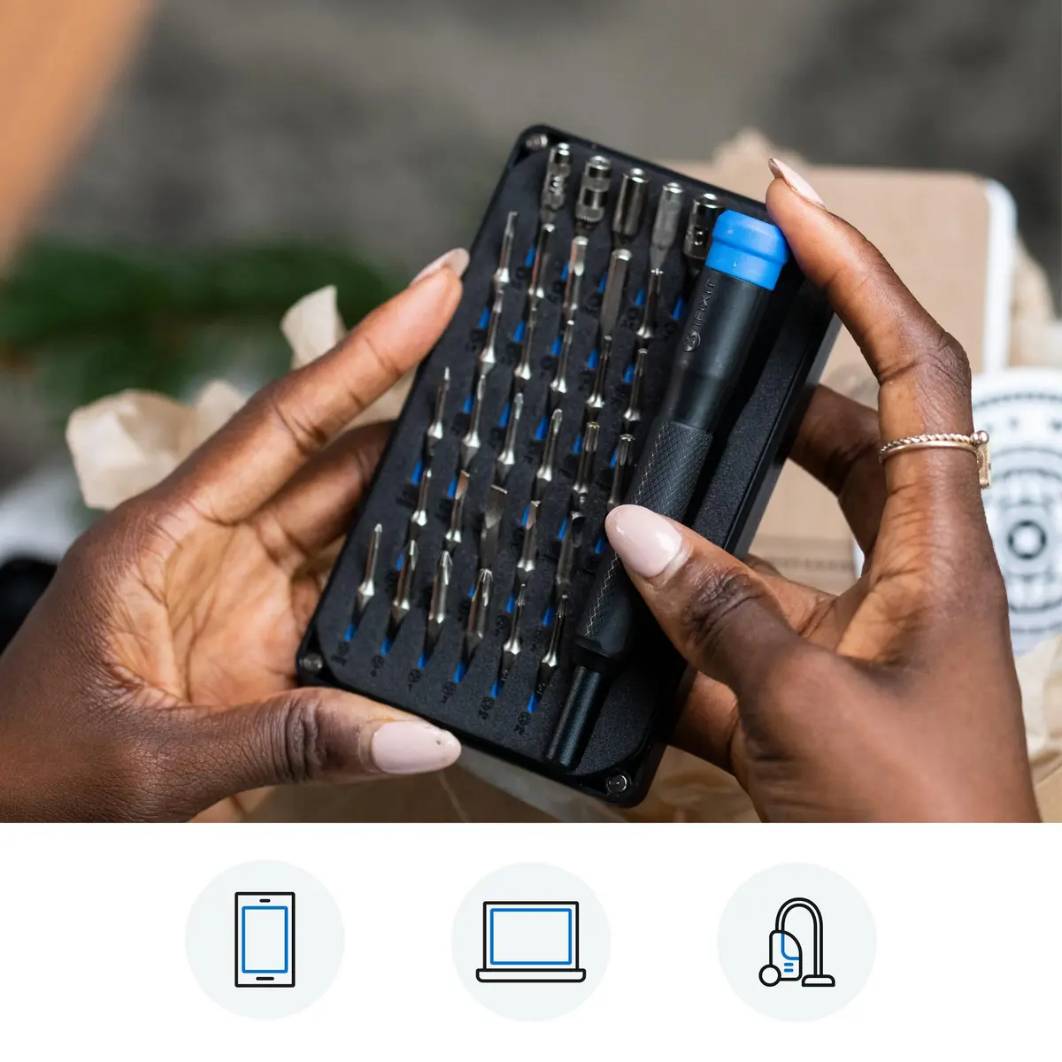 iFixit Moray Driver Kit - 32 Precision Bits for Electronics | Compact, Complete, Durable - view 4