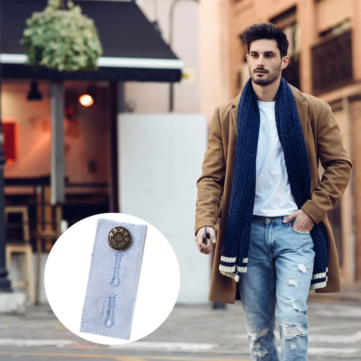 J.CARP Denim Waist Extender Button for Jeans and Skirt | Adjustable Metal Buttons, 4 Assorted Colors - view 6