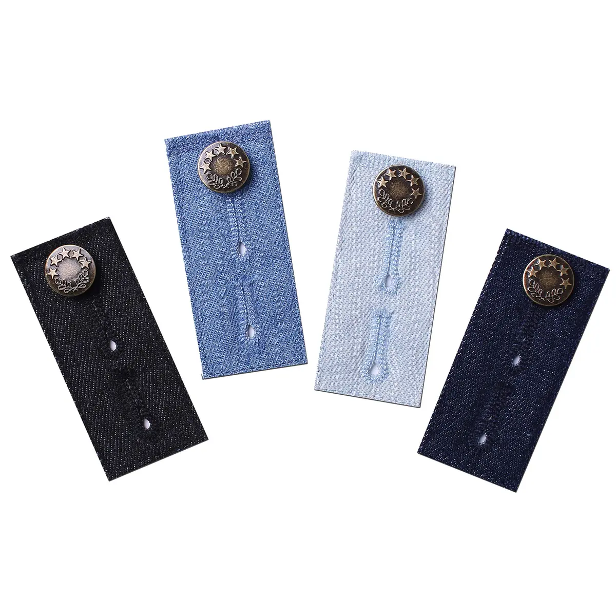 J.CARP Denim Waist Extender Button for Jeans and Skirt | Adjustable Metal Buttons, 4 Assorted Colors - view 2