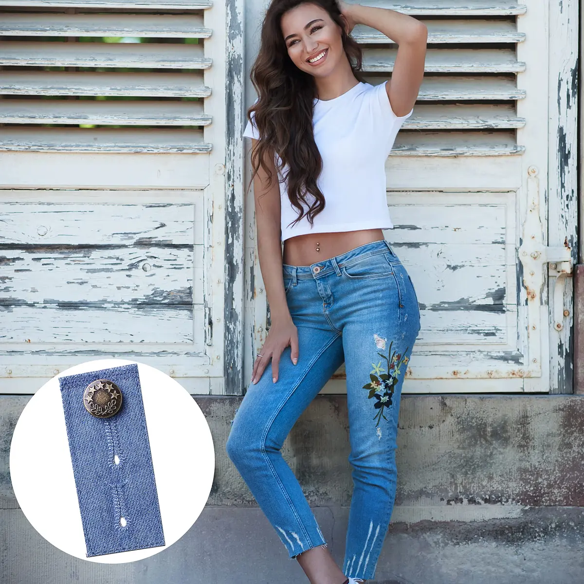J.CARP Denim Waist Extender Button for Jeans and Skirt | Adjustable Metal Buttons, 4 Assorted Colors - view 4