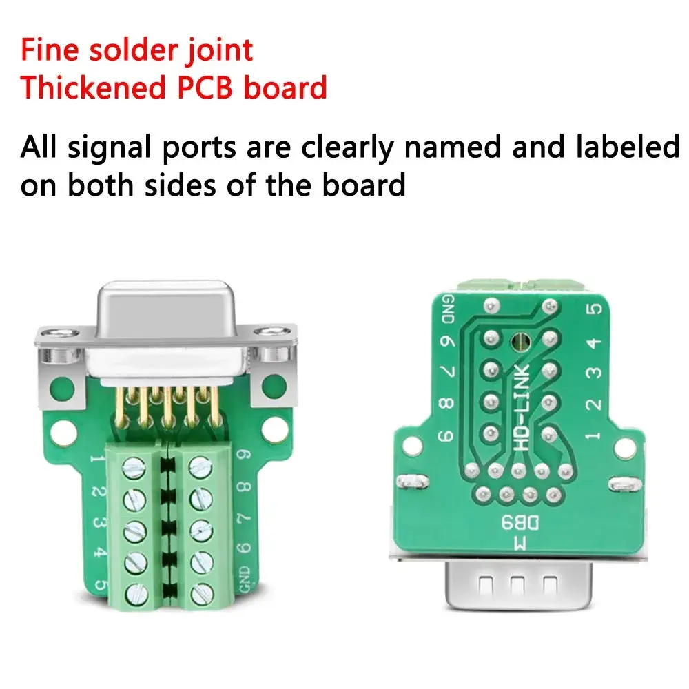 ANMBEST Solderless DB9 Serial to 9-Pin Female Adapter (2-Pack) | Screw Lock Housing Connector - view 5