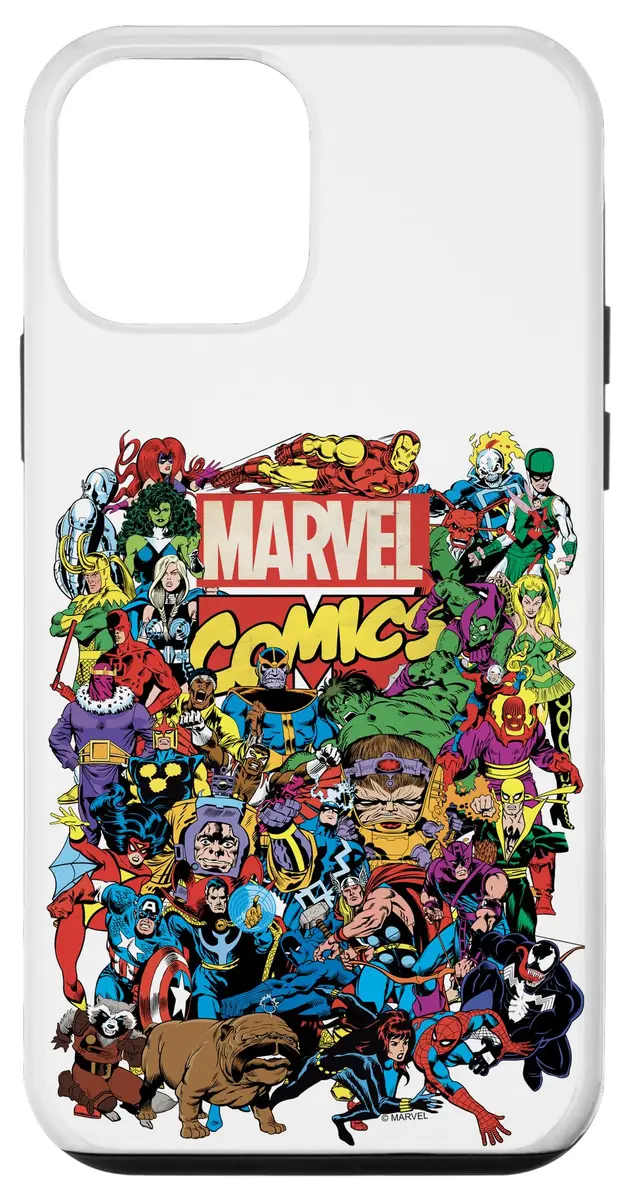 Marvel iPhone 12 Mini Marvel Comics Group Shot Case | Heavy Duty Protection with Shock-Absorbent TPU & Scratch-Resistant Polycarbonate - main product image