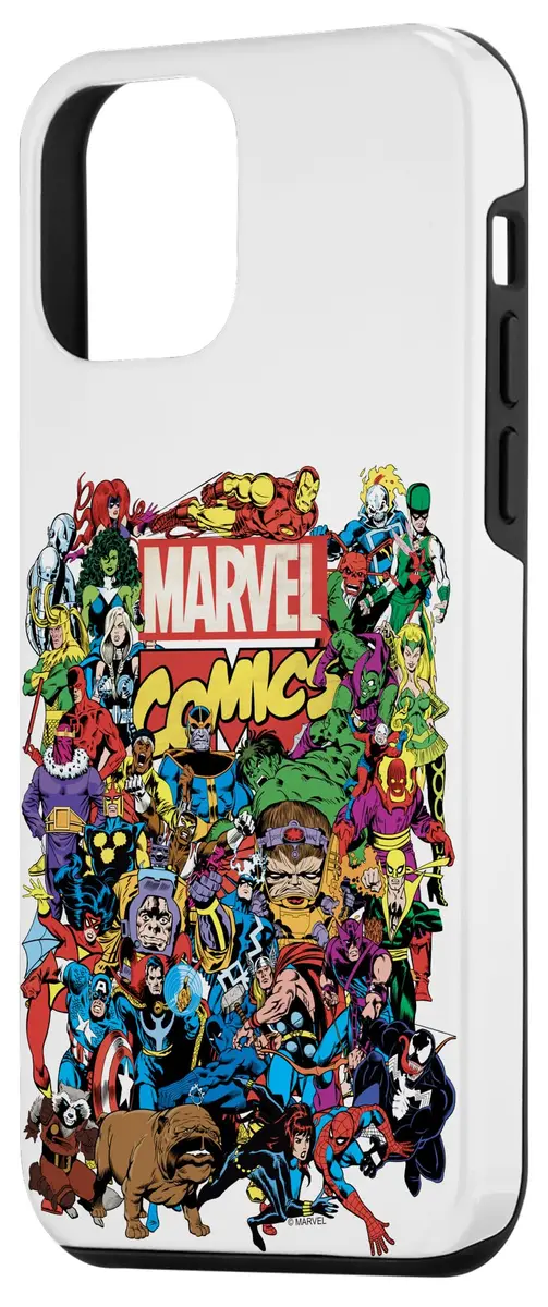 Marvel iPhone 12 Mini Marvel Comics Group Shot Case | Heavy Duty Protection with Shock-Absorbent TPU & Scratch-Resistant Polycarbonate - view 2