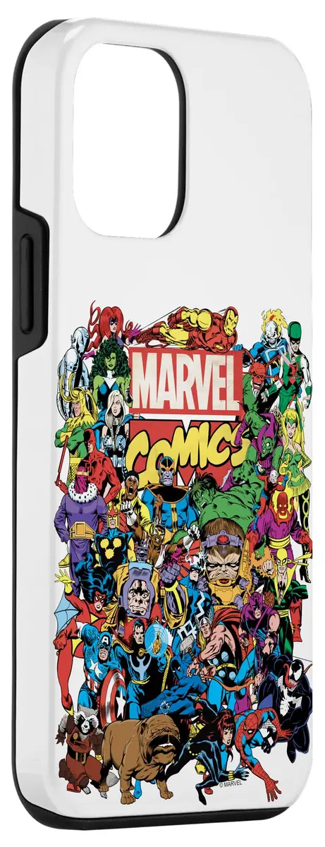 Marvel iPhone 12 Mini Marvel Comics Group Shot Case | Heavy Duty Protection with Shock-Absorbent TPU & Scratch-Resistant Polycarbonate - view 3