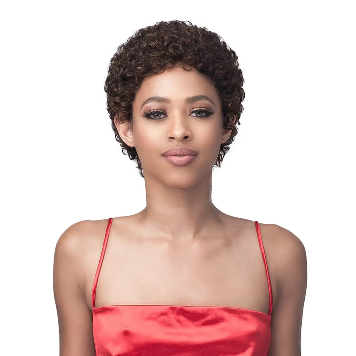 BOBBI BOSS Human Hair Wig MH1271 Lea (51) | 100% Human Hair, Salt&Pepper Off Black, Easy Maintenance, Tangle & Shed Free - main product image