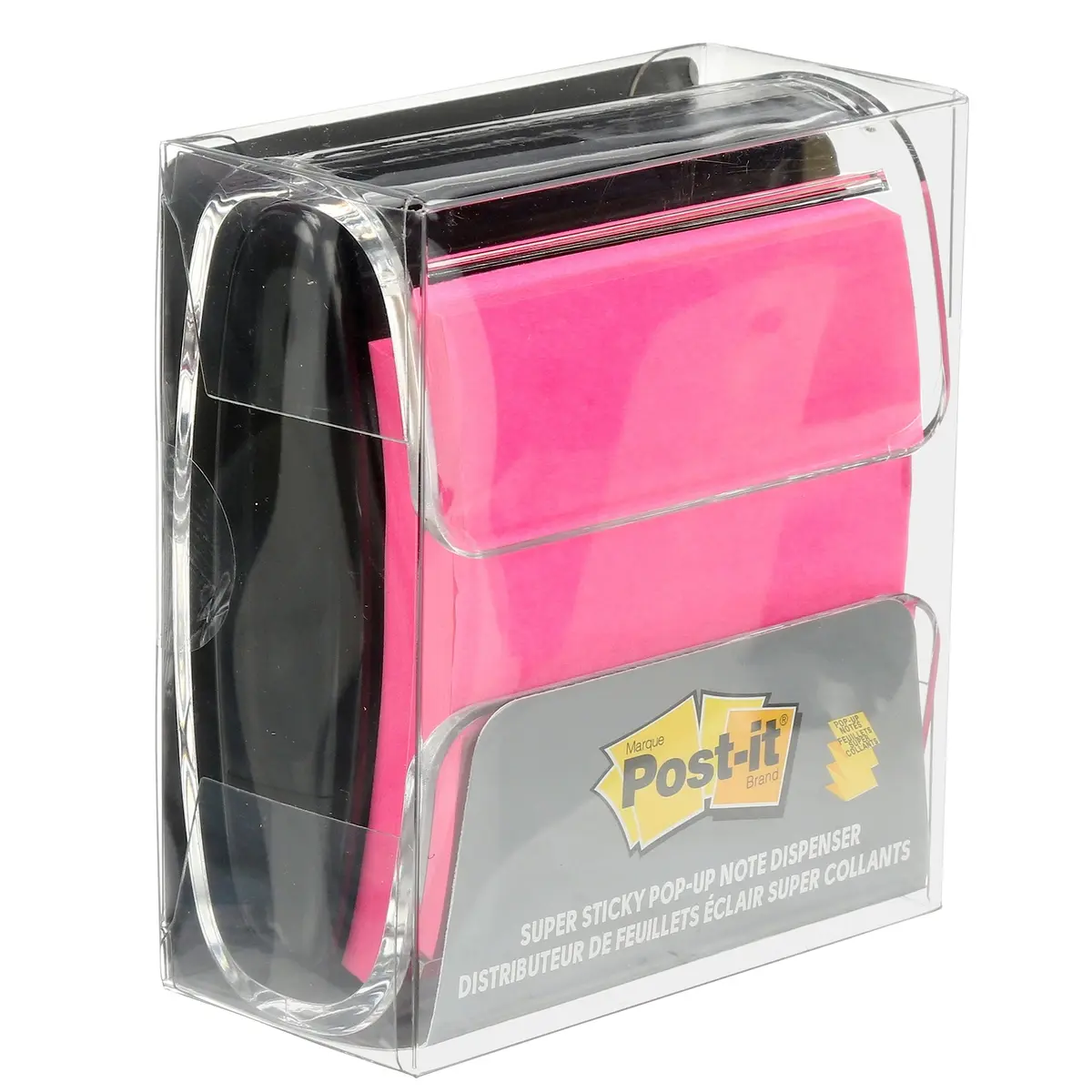 Post-it Pop-up Notes Dispenser, Black Base Clear Top, 3x3 in, Pack of 6 | Dispenses Notes One at a Time - view 6