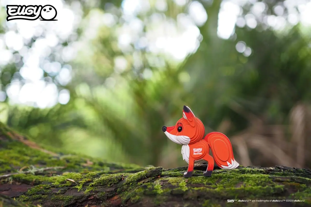 EUGY Red Fox 3D Puzzle 43 Piece | Eco-Friendly Kids' Paper Craft Kit for Ages 6+ - view 5