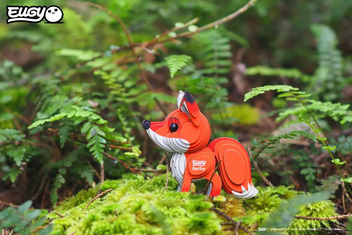 EUGY Red Fox 3D Puzzle 43 Piece | Eco-Friendly Kids' Paper Craft Kit for Ages 6+ - view 6
