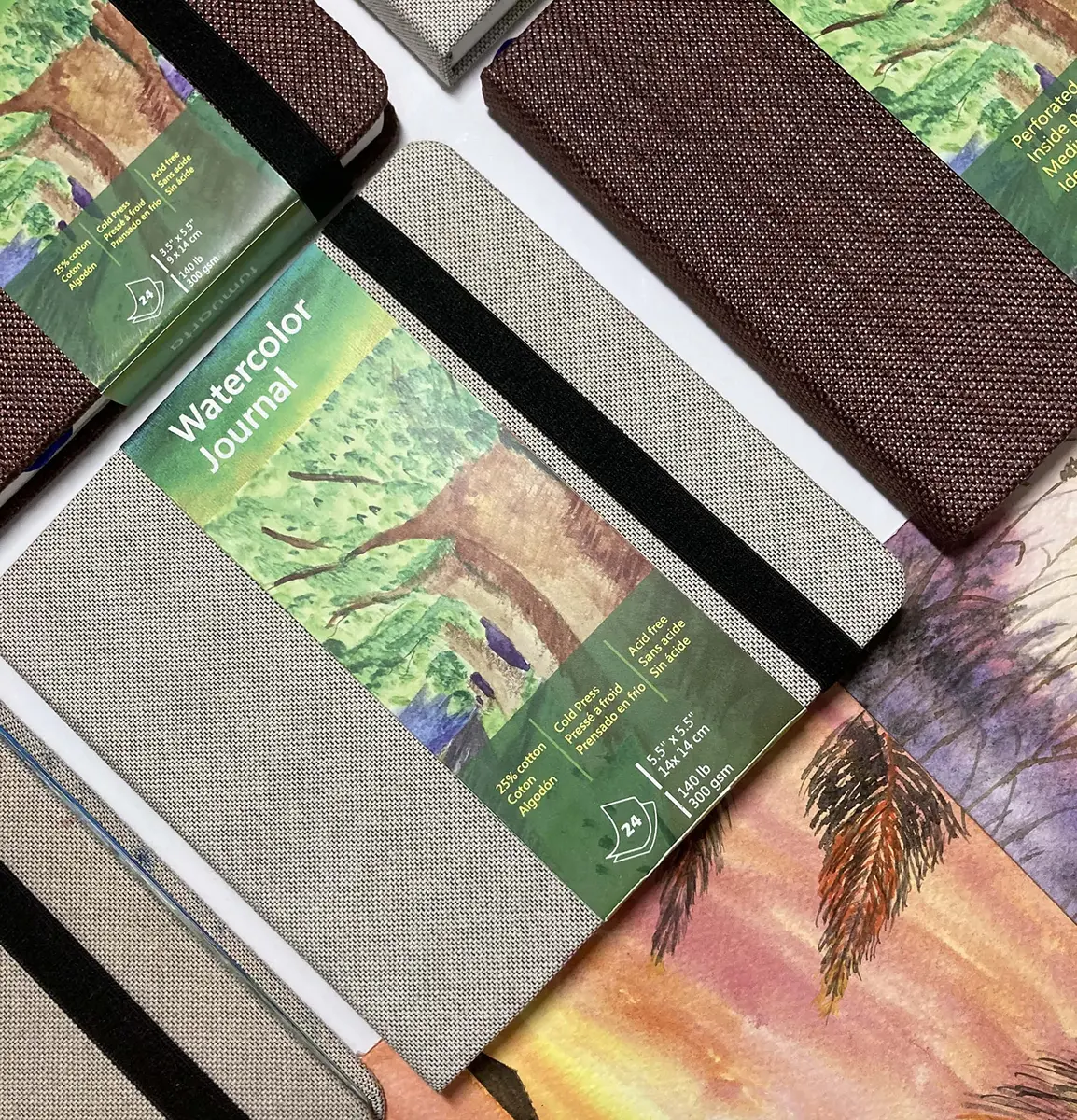 tumuarta Watercolor Journal Sketchbook 3.5x5.5 inches | 300 GSM Cotton Paper, Acid Free, Cold Press, 24 Sheets - view 7
