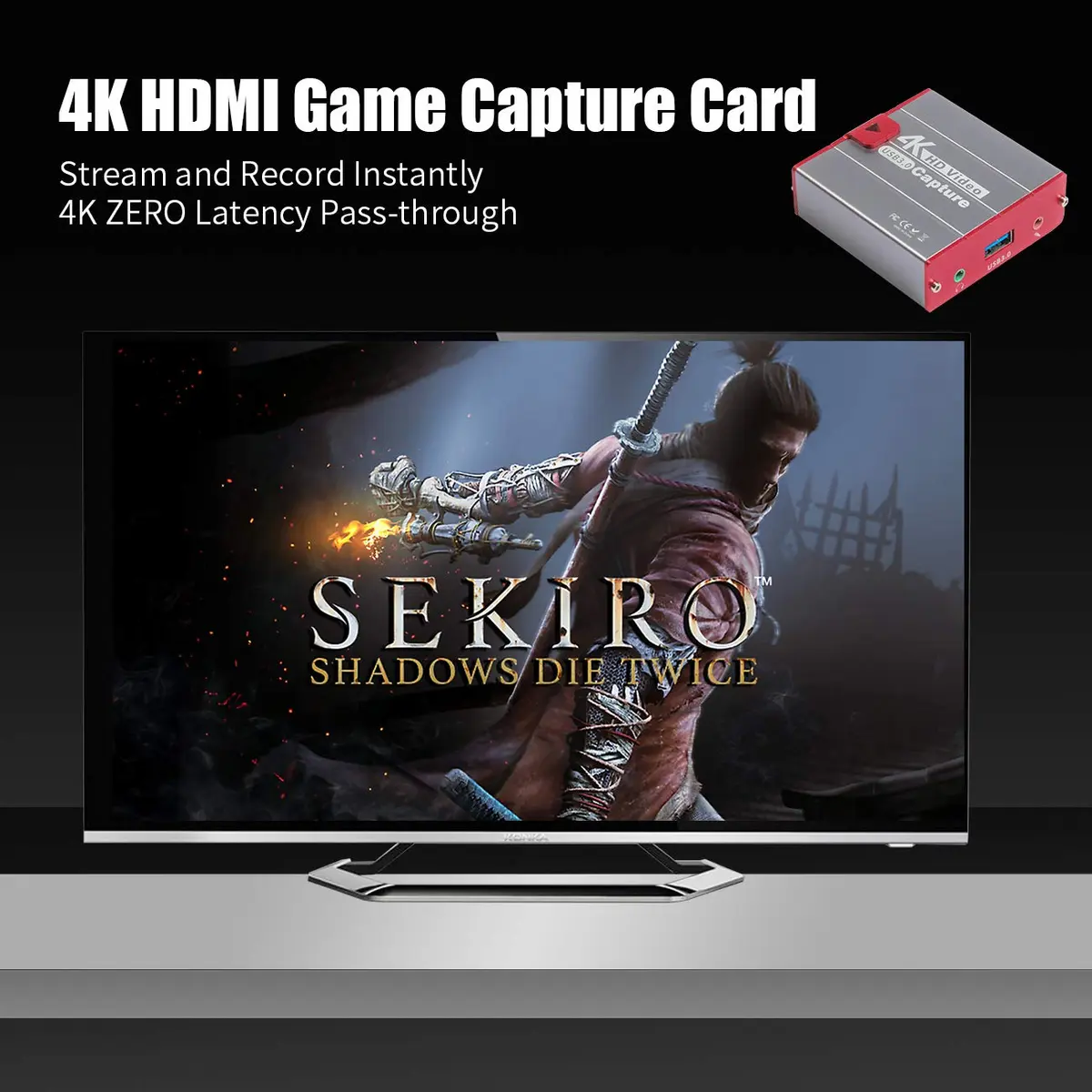 Mirabox USB3.0 4K HDMI Video Capture Card HSV3202, 1080p@60fps, 105g (3.7oz) | Zero Latency HDMI Passthrough for OBS Twitch Streaming - view 5
