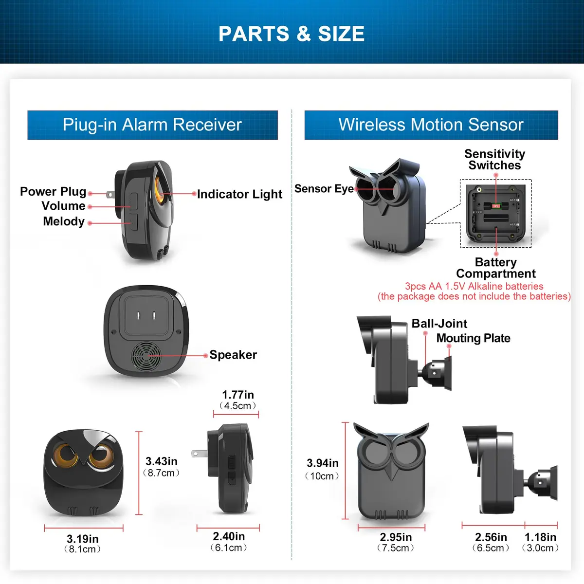 HTZSAFE Wireless Driveway Alarm Long Range Motion Sensor System | 1/2 Mile Transmission, Weather Resistant - view 6