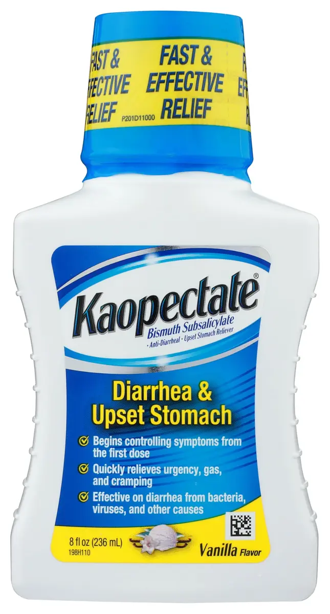 Kaopectate Multi-Symptom Diarrhea Medication for Adults, 8oz, Vanilla | Fast Relief & Digestive Comfort - main product image