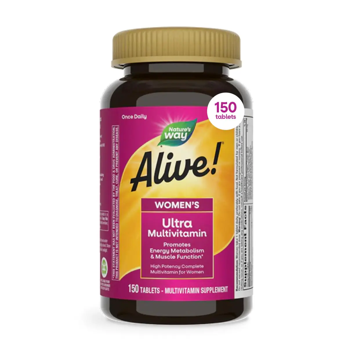 Nature's Way Alive! Women's Ultra Multivitamin 150 Count | High Potency Formula for Energy & Wellness - main product image