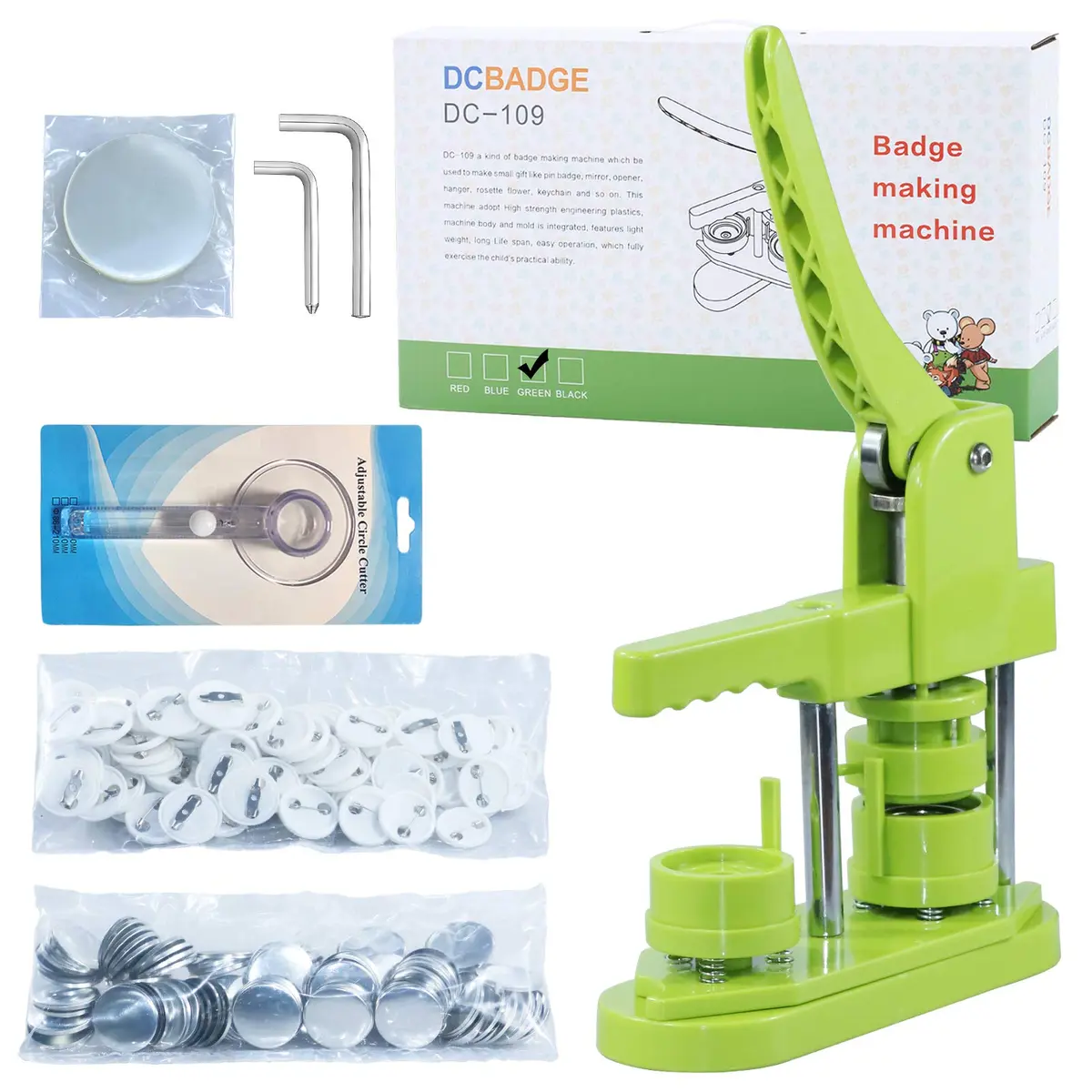 MK.Bear Button Maker Machine 32mm | DIY Gift & Custom Badge Creation (70-120 chars) - main product image