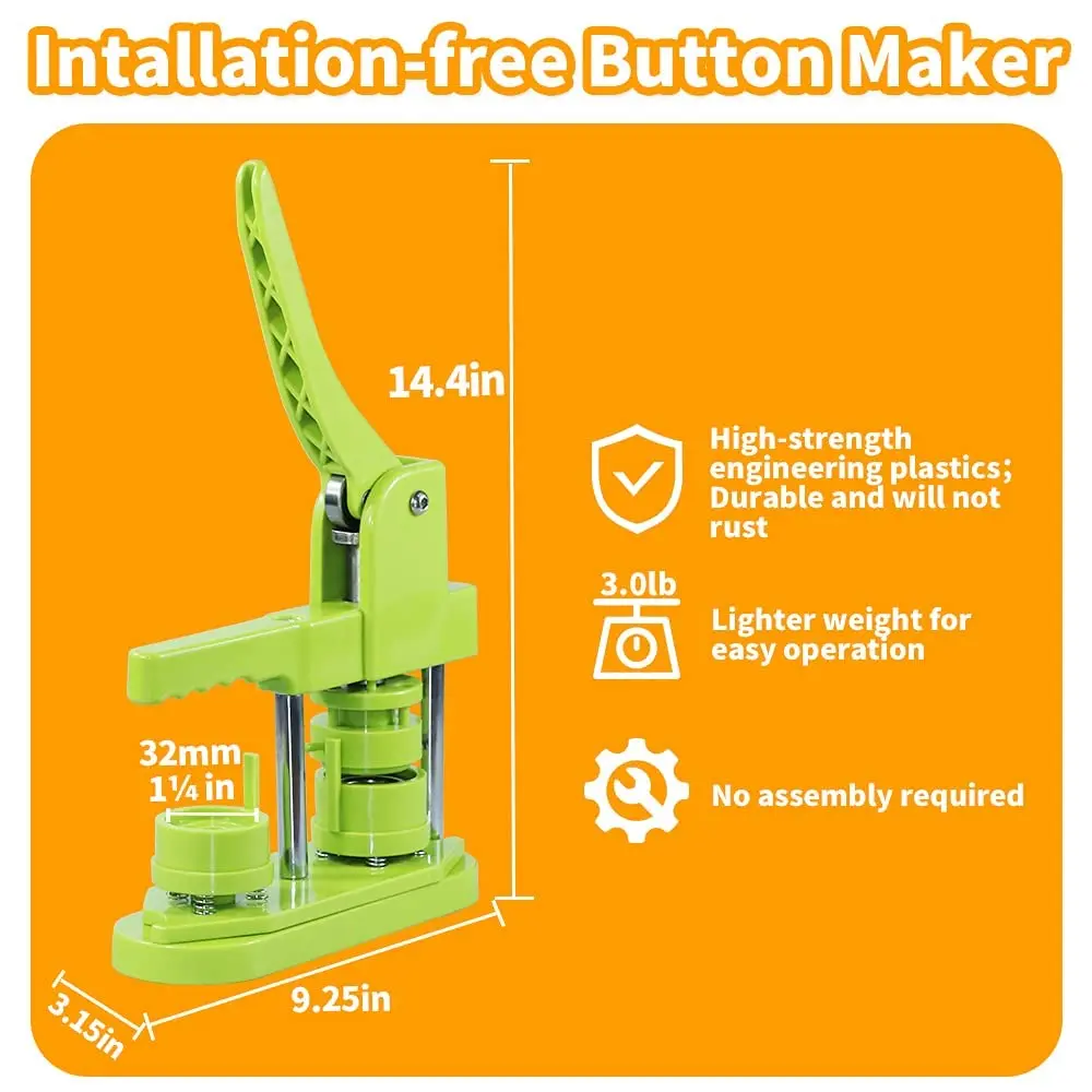 MK.Bear Button Maker Machine 32mm | DIY Gift & Custom Badge Creation (70-120 chars) - view 3