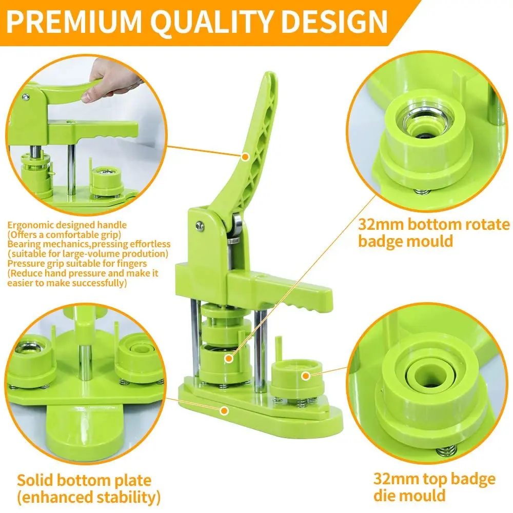 MK.Bear Button Maker Machine 32mm | DIY Gift & Custom Badge Creation (70-120 chars) - view 4