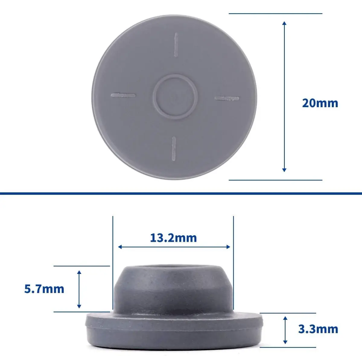 APUXON 20mm Butyl Rubber Stoppers, 100 Count | Lab Supply for Liquid Culture Jars - view 2