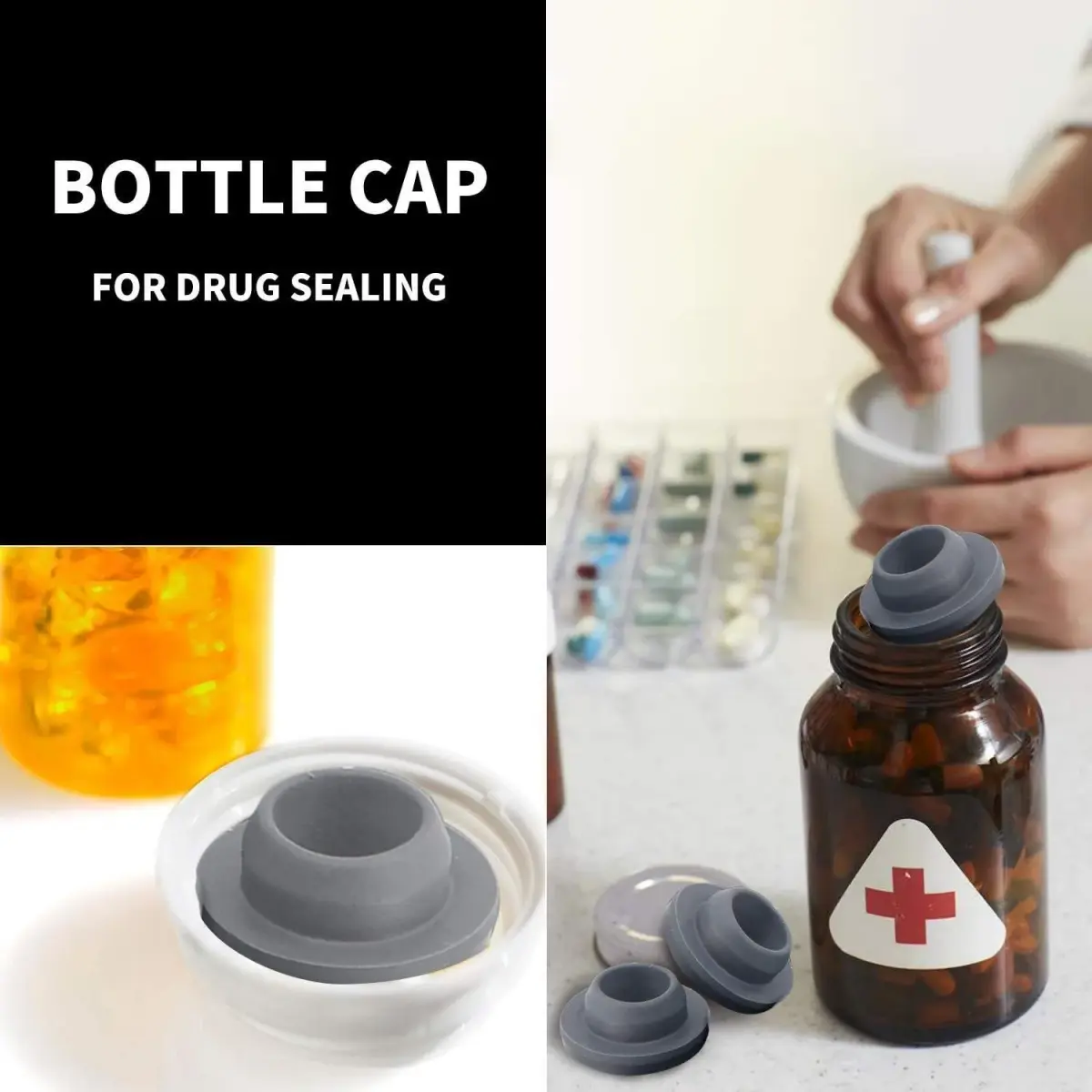 APUXON 20mm Butyl Rubber Stoppers, 100 Count | Lab Supply for Liquid Culture Jars - view 4