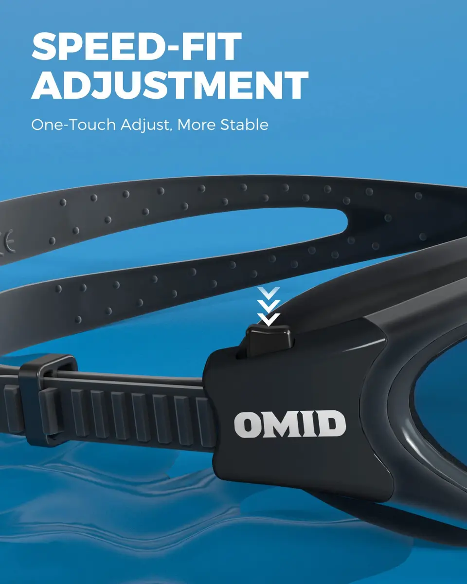 OMID Polarized Swim Goggles for Adults | 180° Wide View Anti-Fog - view 7
