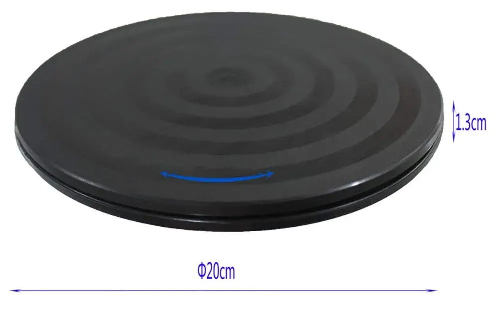 kydely Black 8" Mini Bonsai Turntable | Smooth 360-Degree Rotation for Pruning & Display - view 3