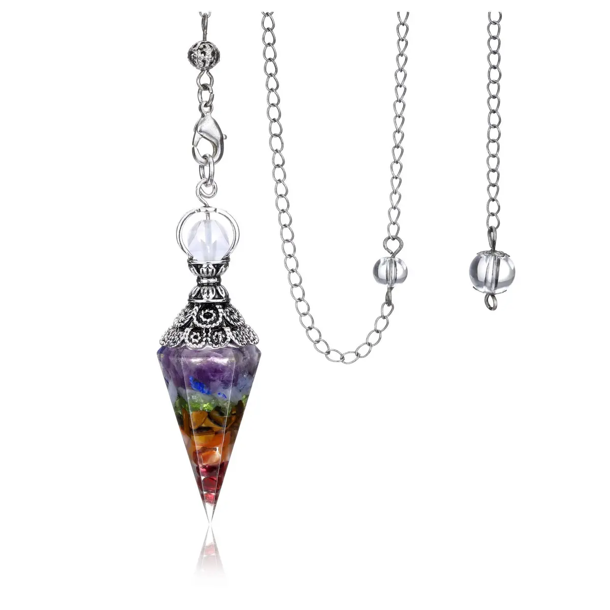 Jovivi 7 Chakra Crystal Pendulum | Dowsing & Divination Tool for Energy Balance - view 3