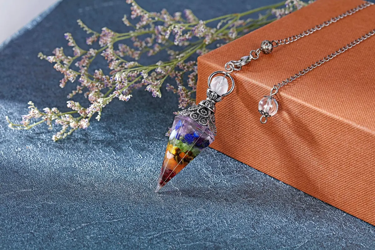 Jovivi 7 Chakra Crystal Pendulum | Dowsing & Divination Tool for Energy Balance - view 4