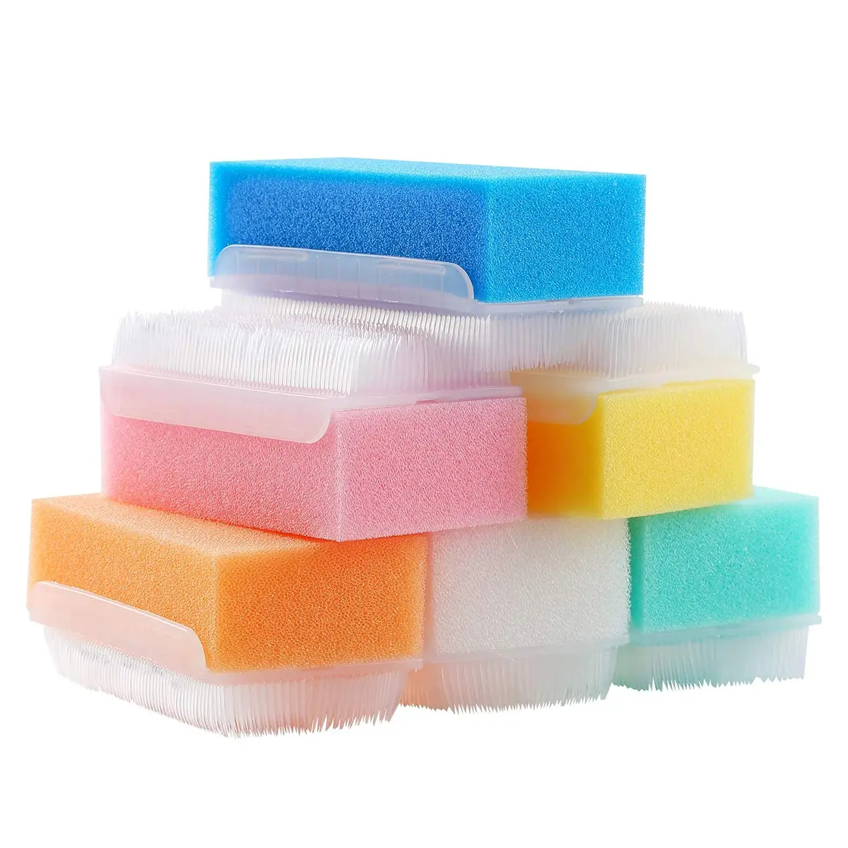 JIESI Sensory Brush 6 Pack | Reusable Baby Bath Scrubber for Kids & Family - main product image