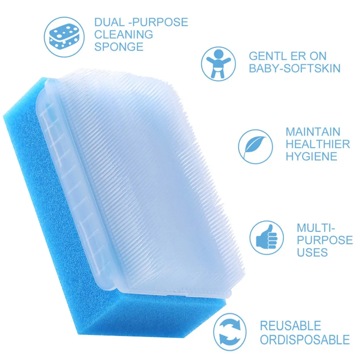 JIESI Sensory Brush 6 Pack | Reusable Baby Bath Scrubber for Kids & Family - view 3