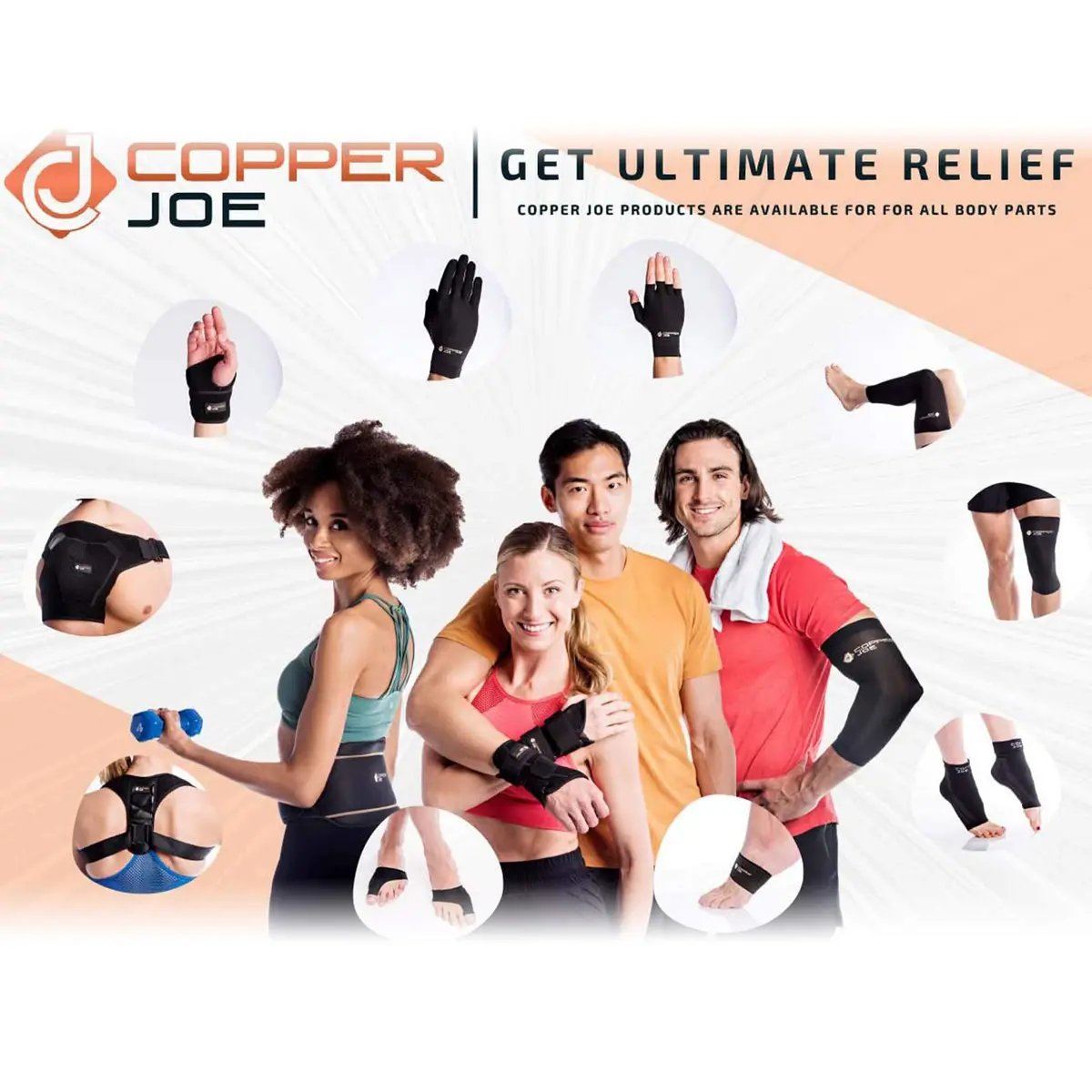 Copper Joe Full Leg Compression Sleeve - Ultimate Copper Infused, Support for Knee, Thigh, Calf, Arthritis, Running and Basketball. Single Leg Pant For Men & Women (2X-Large) - view 5