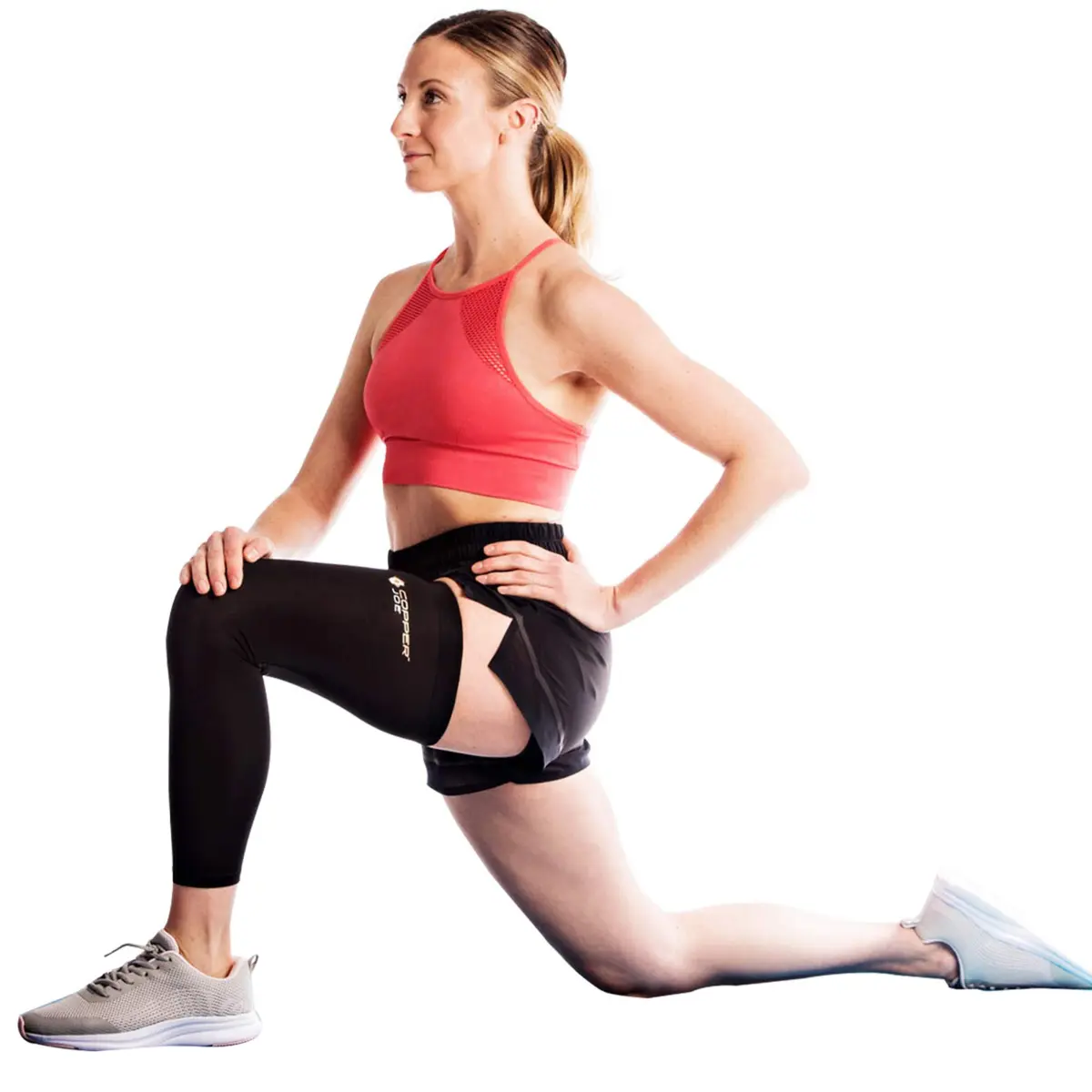 Copper Joe Full Leg Compression Sleeve Small | Copper Infused Support for Knee, Thigh, Calf, Arthritis, Running, Basketball - view 2