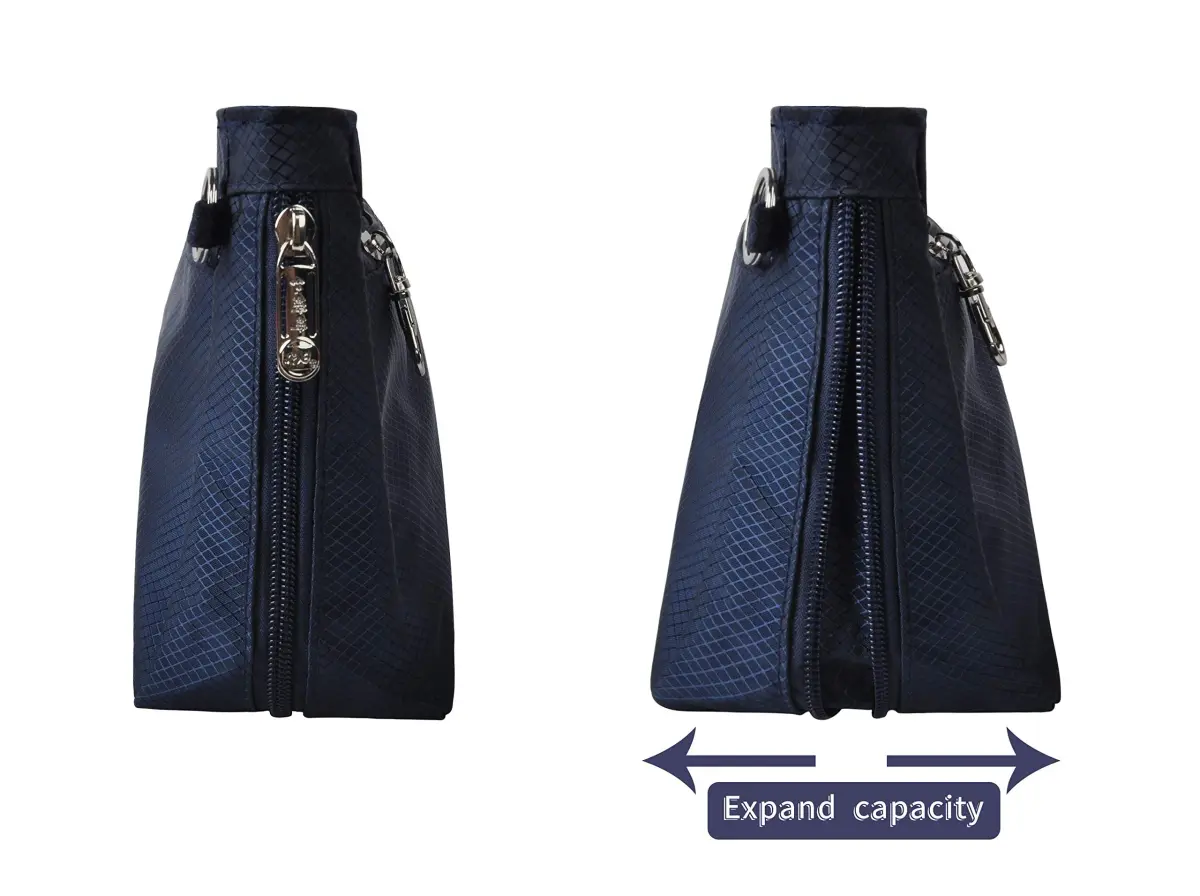 Vercord Expandable Navy X-Large Nylon Handbag Purse Organizer Insert Liner Shaper Bag in Bag - view 4