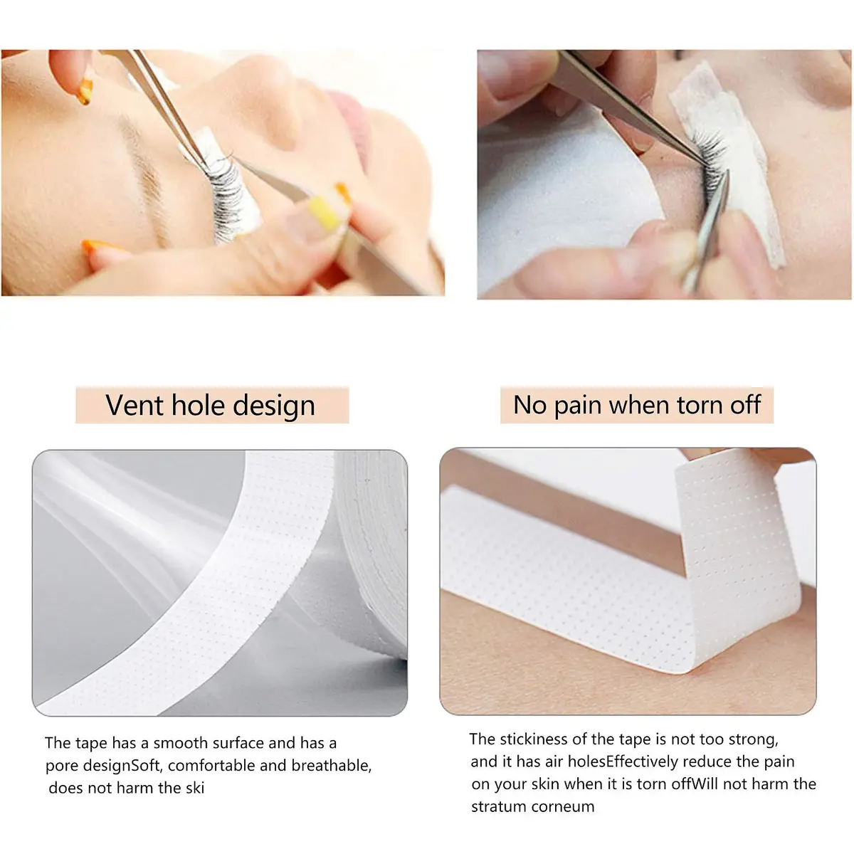 JASSINS Eyelash Tape,Adhesive Fabric,9m x 0.47in | Breathable, Portable, Salon-Quality - view 3