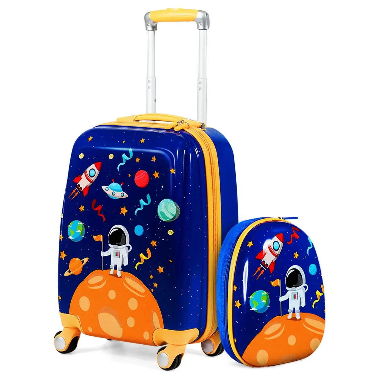 HONEY JOY Kids Luggage Set 12" & 18" | Lightweight Durable ABS Suitcase for Boys Girls - main product image