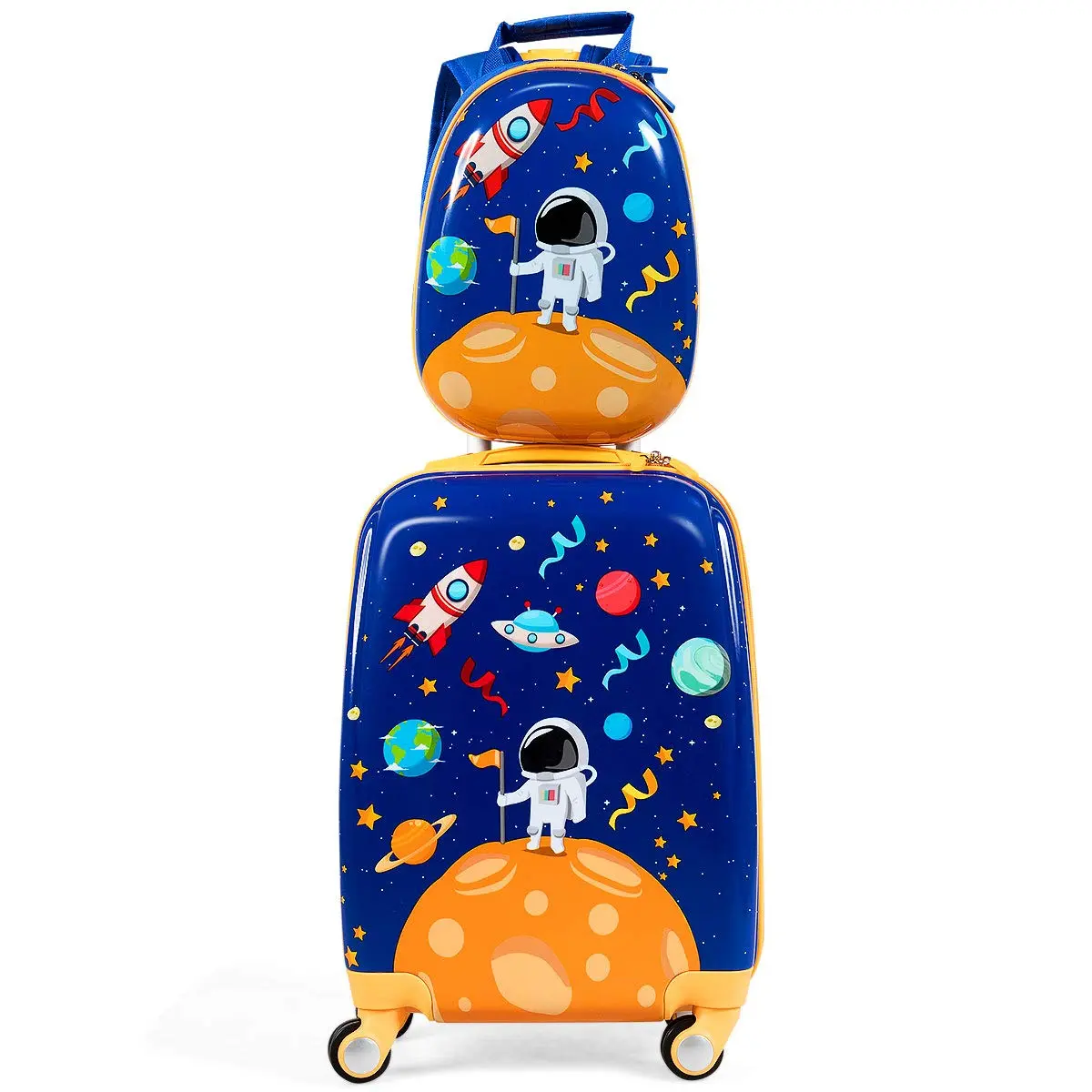 HONEY JOY Kids Luggage Set 12" & 18" | Lightweight Durable ABS Suitcase for Boys Girls - view 9