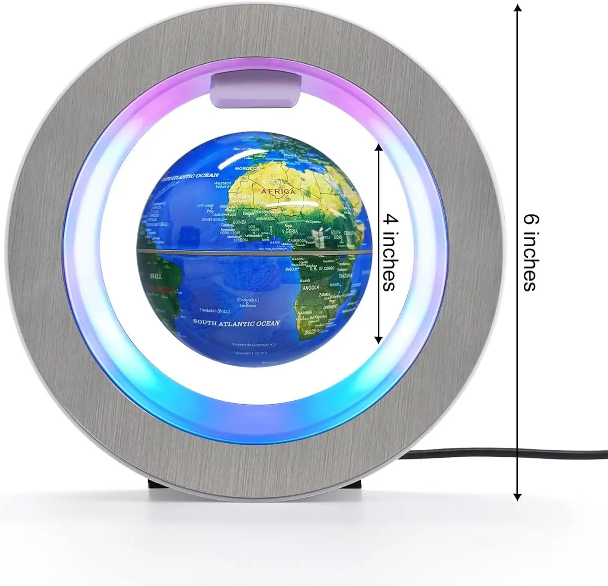 Flagest Magnetic Levitation Floating Globe with LED Lights 4 Inches (10.16 cm) | Educational Desk Decor - view 2