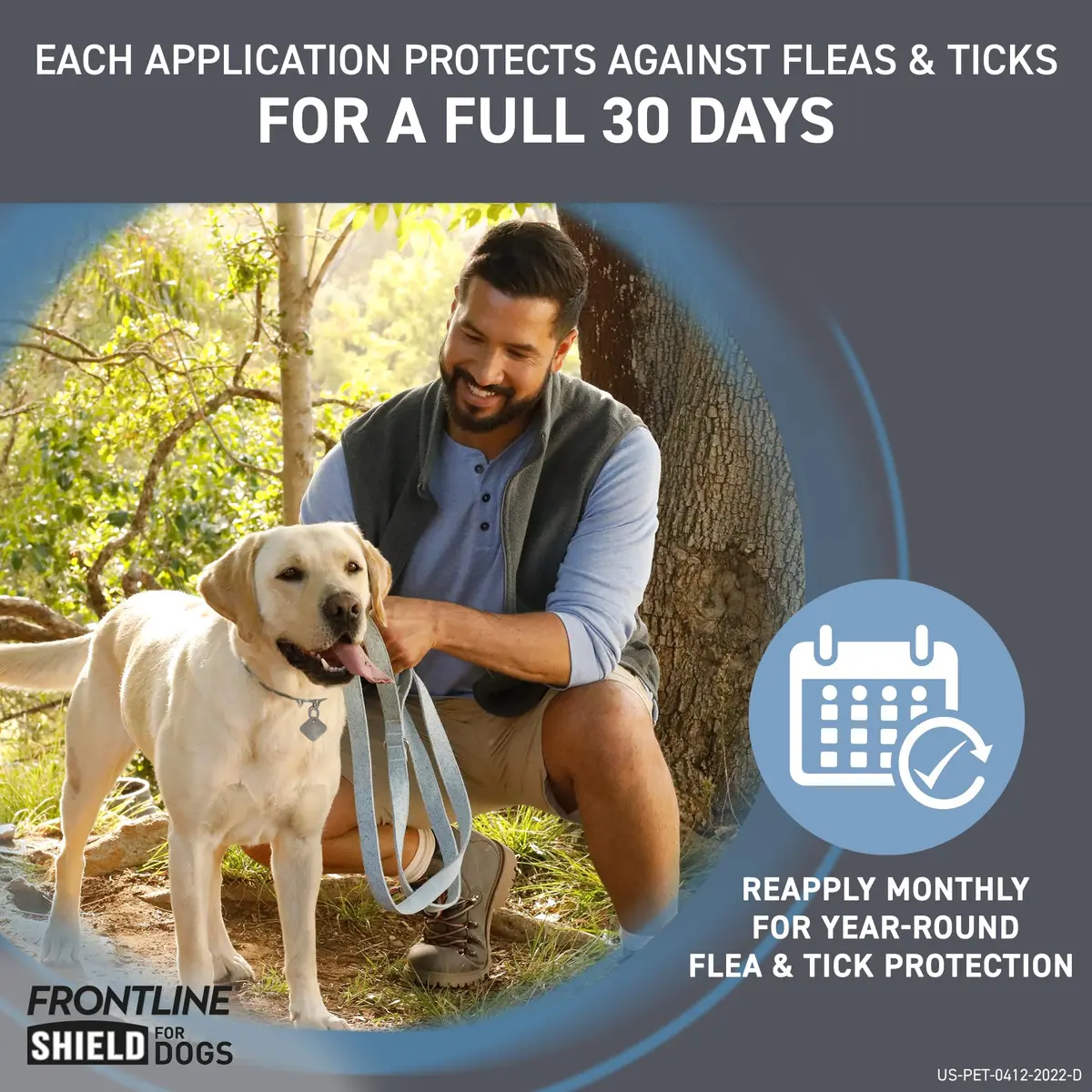 Frontline Shield Flea & Tick Treatment for X-Large Dogs 81-120 lbs | Waterproof, 30-Day Protection - view 5