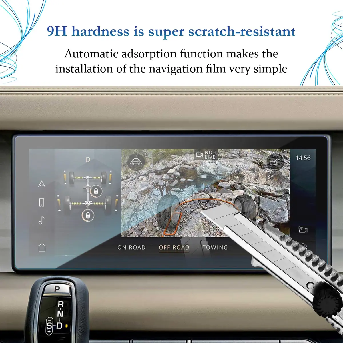 SKTU 10 Inch Tempered Glass Screen Protector for Land Rover Defender 90/110 (2020-2022) | Anti-Glare HD Clear - view 2