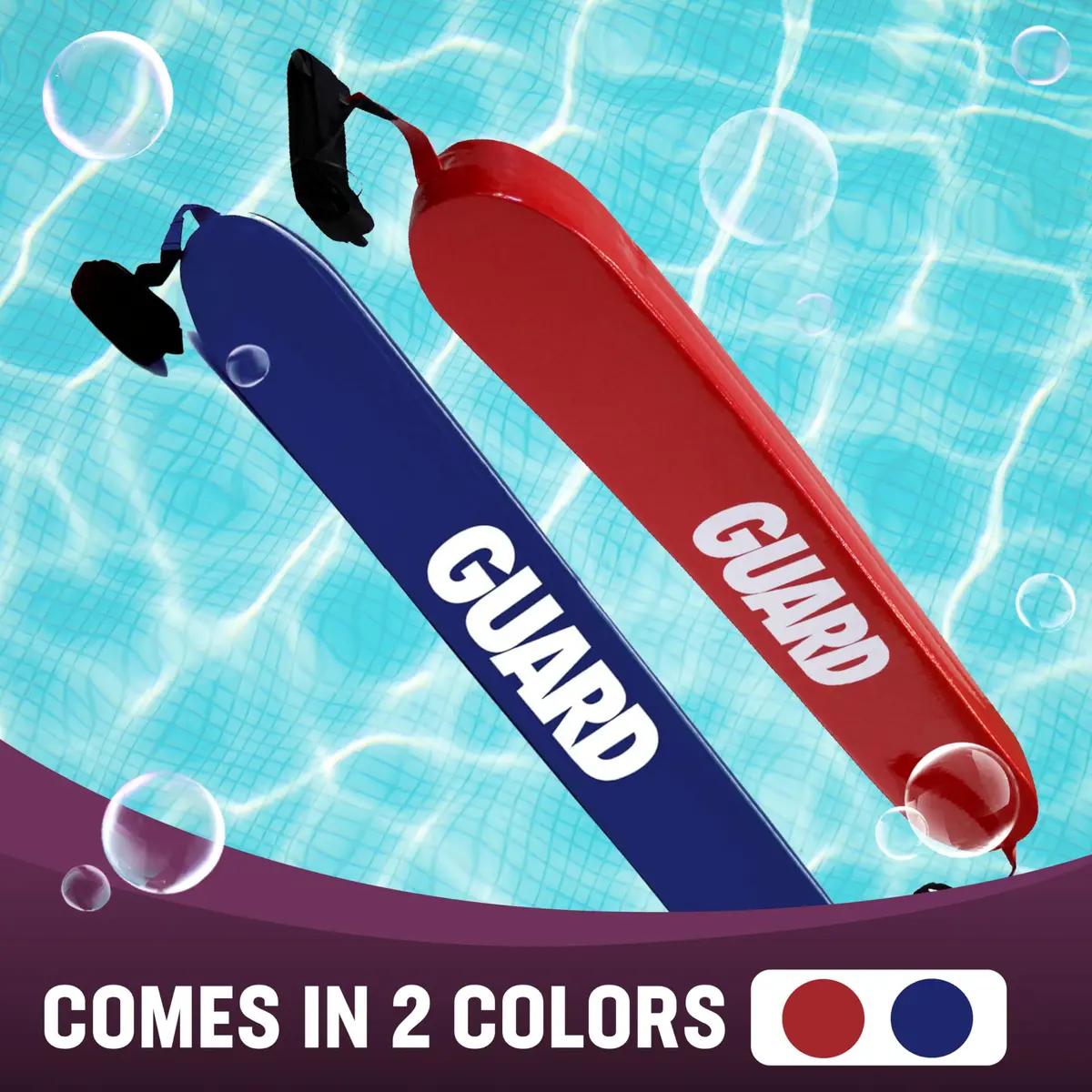 Kemp USA 50-inch Lifeguard Rescue Tube with Guard Logo | Professional Flotation for Aquatic Safety - view 7